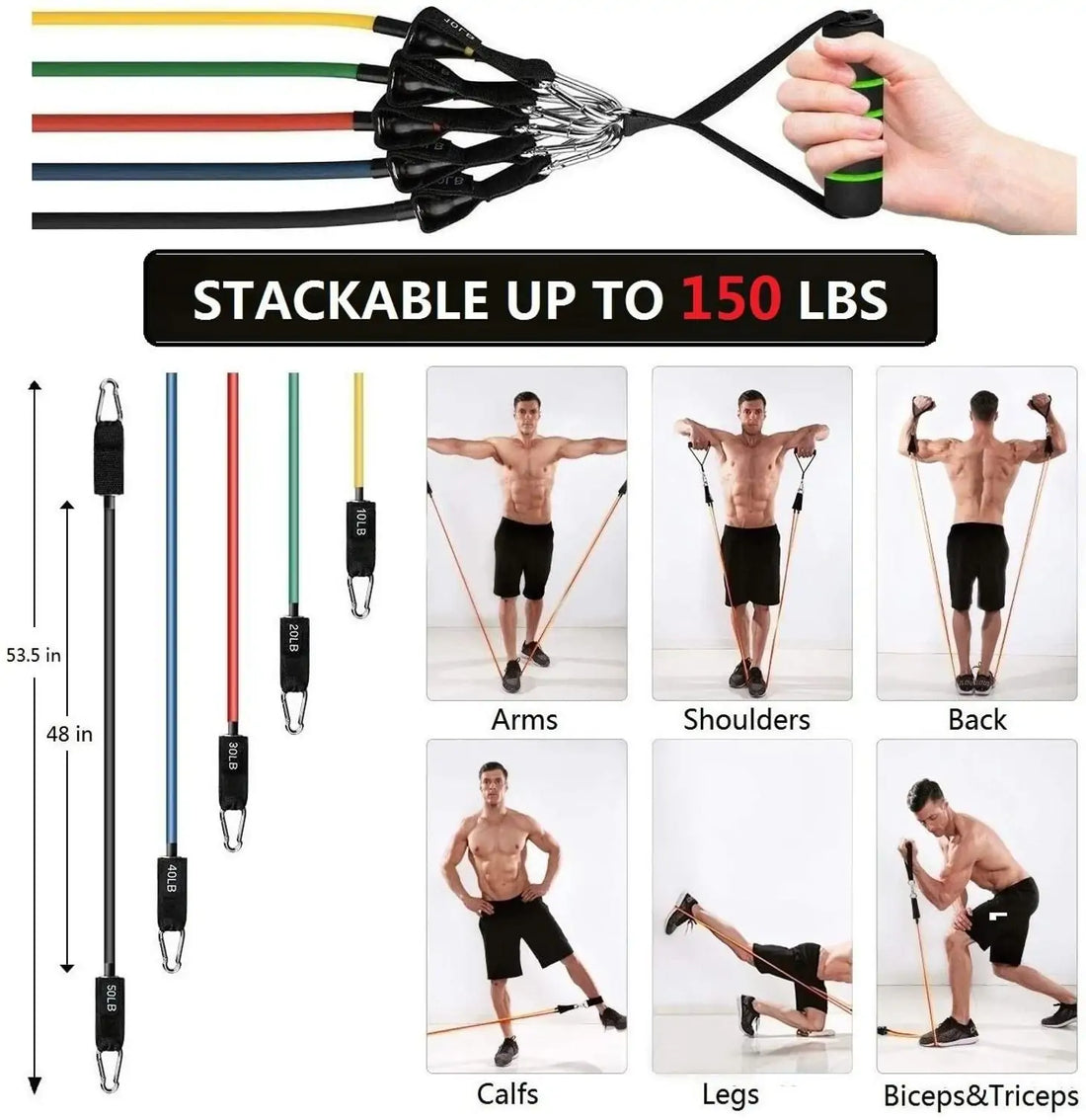 Fitness Resistance Bands Set 