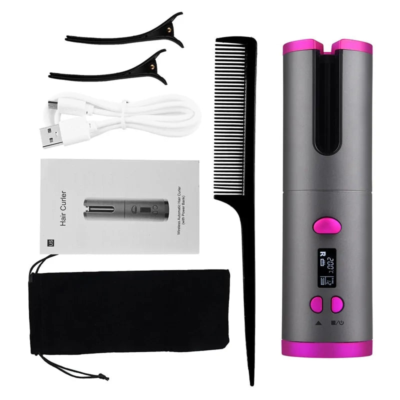 USB Rechargeable Cordless Hair Curler