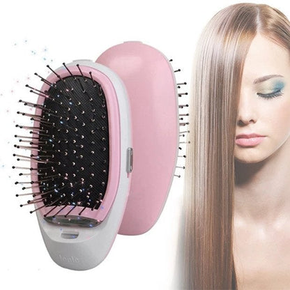 Portable Electric Ionic Styling Hairbrush - Beauty Ava