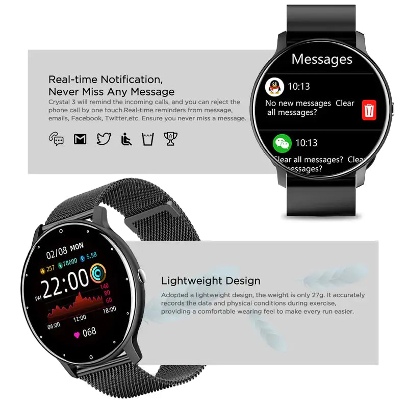 Fitness Smartwatch IP67 Waterproof 